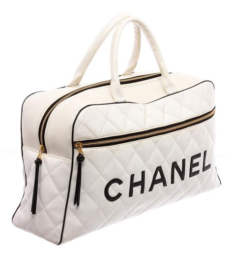 chanel duffle bag white|Chanel transparent bag.